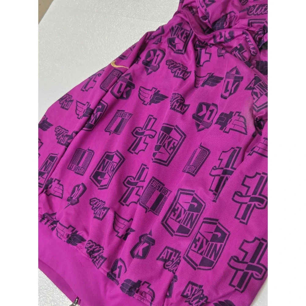 Nike Dri Fit Windbreaker Jacket Coat Reversible All over Print Womens Sz Large
